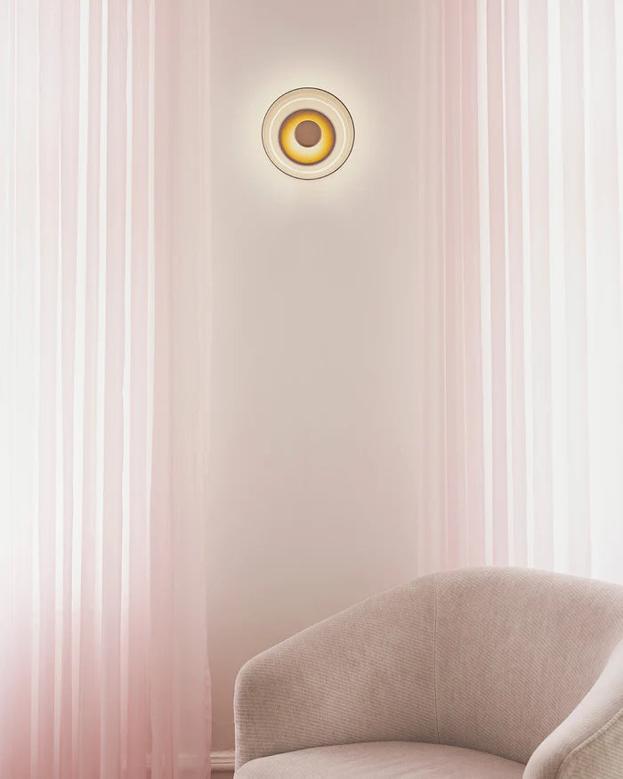 Nuura Blossi Wall Væglampe Ø29, Nordic gold / Clear