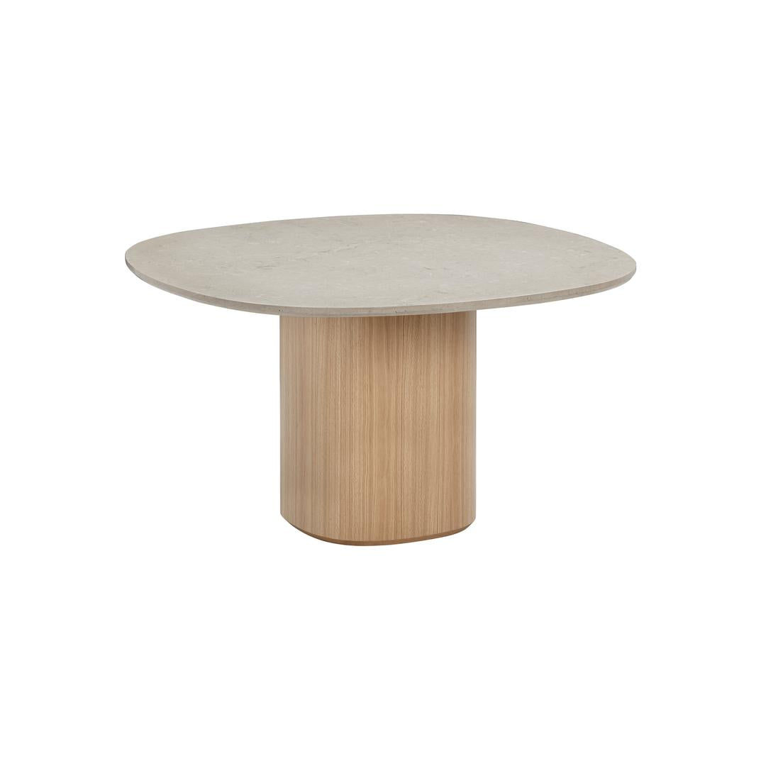 Wendelbo Ovata Bord Ø130, Kalksten/Eg