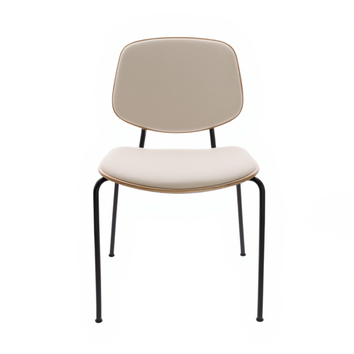 Ro Collection Pandora Steel Stol, Sort/Eg/KVADRAT Relate 0201