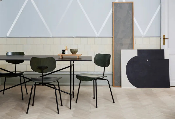 Please Wait to be Seated, SE68 Spisebordsstol, Tumeric Yellow / Krom