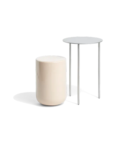 Møbel Copenhagen PAIR Table Small, Metal Sidebord  - Light Ivory