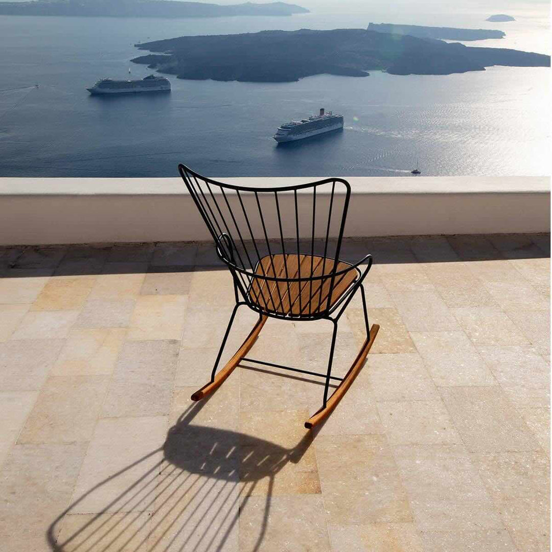 HOUE PAON Outdoor Rocking Chair, Blue