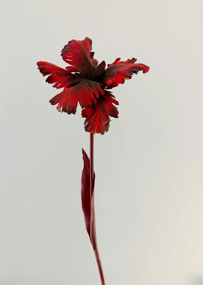 Reevein Studios Tulip Bell Dark Ruby Faux Flowers