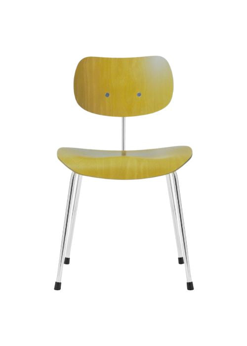 Please Wait to be Seated, SE68 Spisebordsstol, Tumeric Yellow / Krom