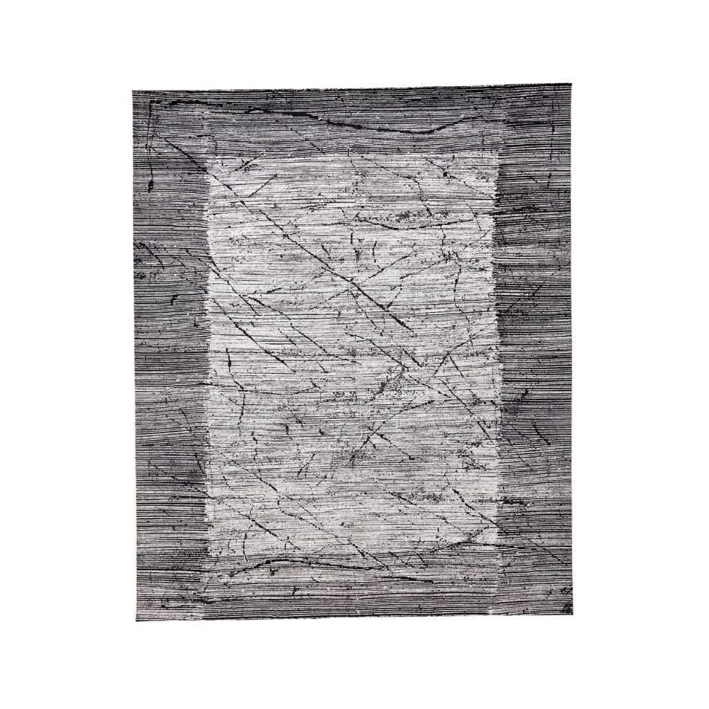 Rezas Abstract Gulvtæppe 240 x 300, Grey Black