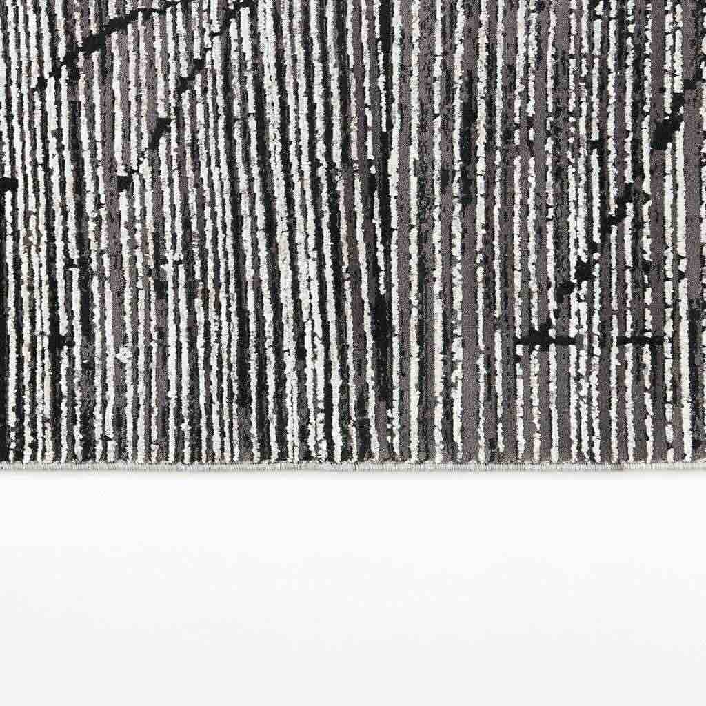 Rezas Abstract Gulvtæppe 240 x 300, Grey Black