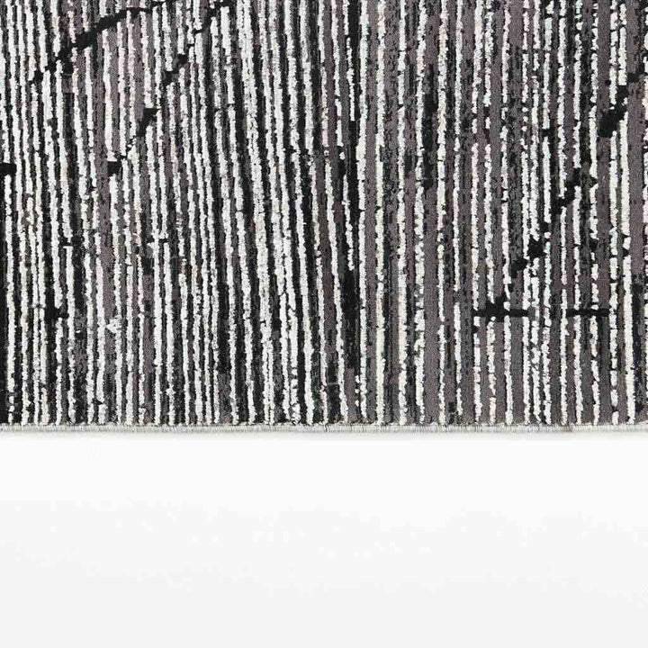 Rezas Abstract Gulvtæppe 240 x 300, Grey Black