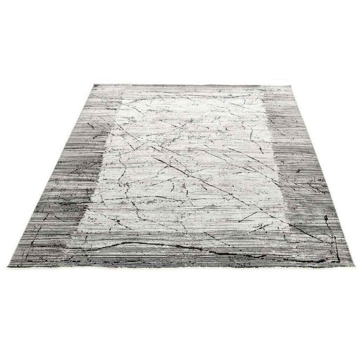 Rezas Abstract Gulvtæppe 240 x 300, Grey Black