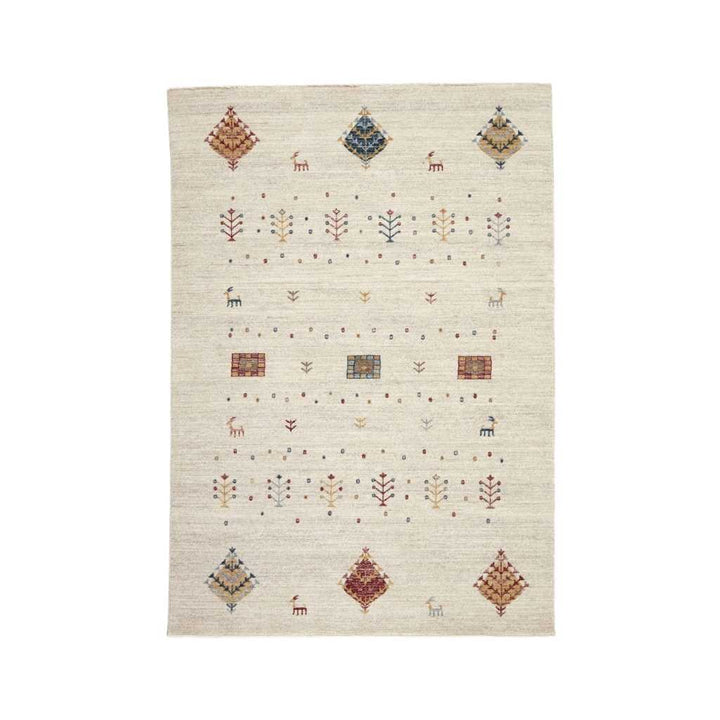 Rezas Everyday Gabbeh Gulvtæppe 200 x 290, White Blue