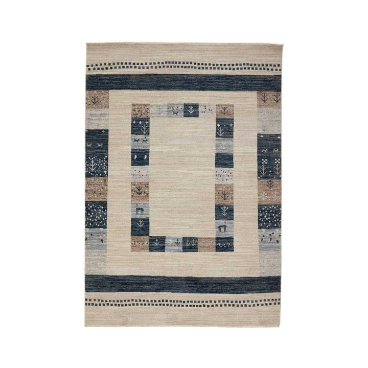 Rezas Everyday Gabbeh Gulvtæppe 170 x 240, Blue White