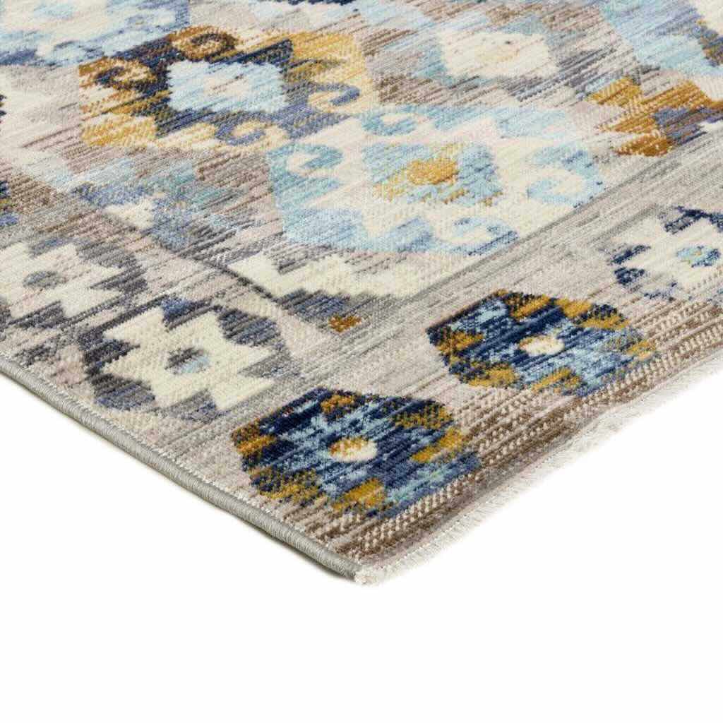 Rezas Everyday Kelim 1 Gulvtæppe 300 x 400, Brown Blue