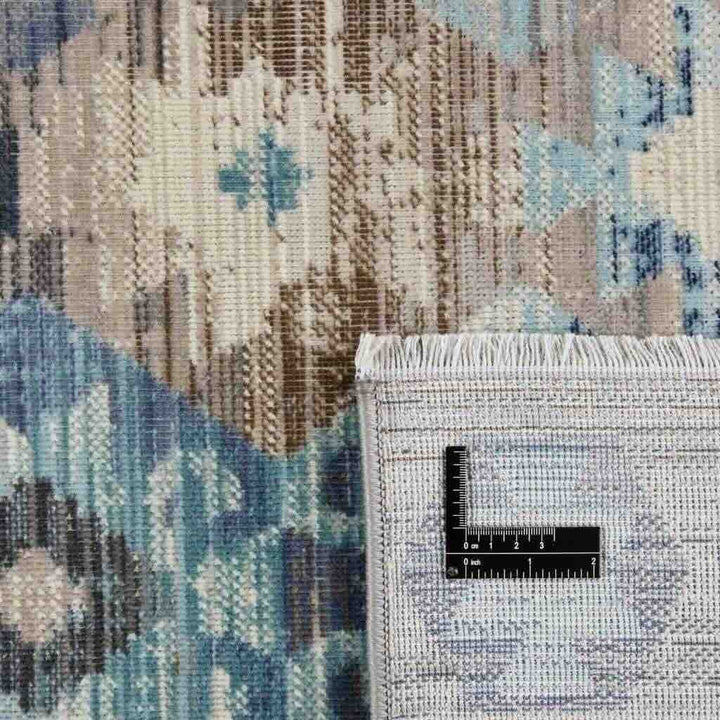 Rezas Everyday Kelim 2 Rug 300 x 400 cm, Brown Blue