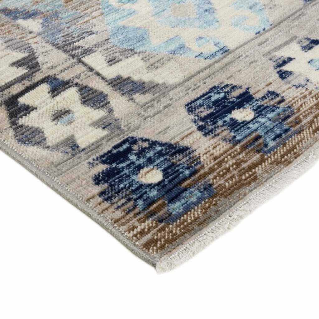 Rezas Everyday Kelim 2 Rug 300 x 400 cm, Brown Blue