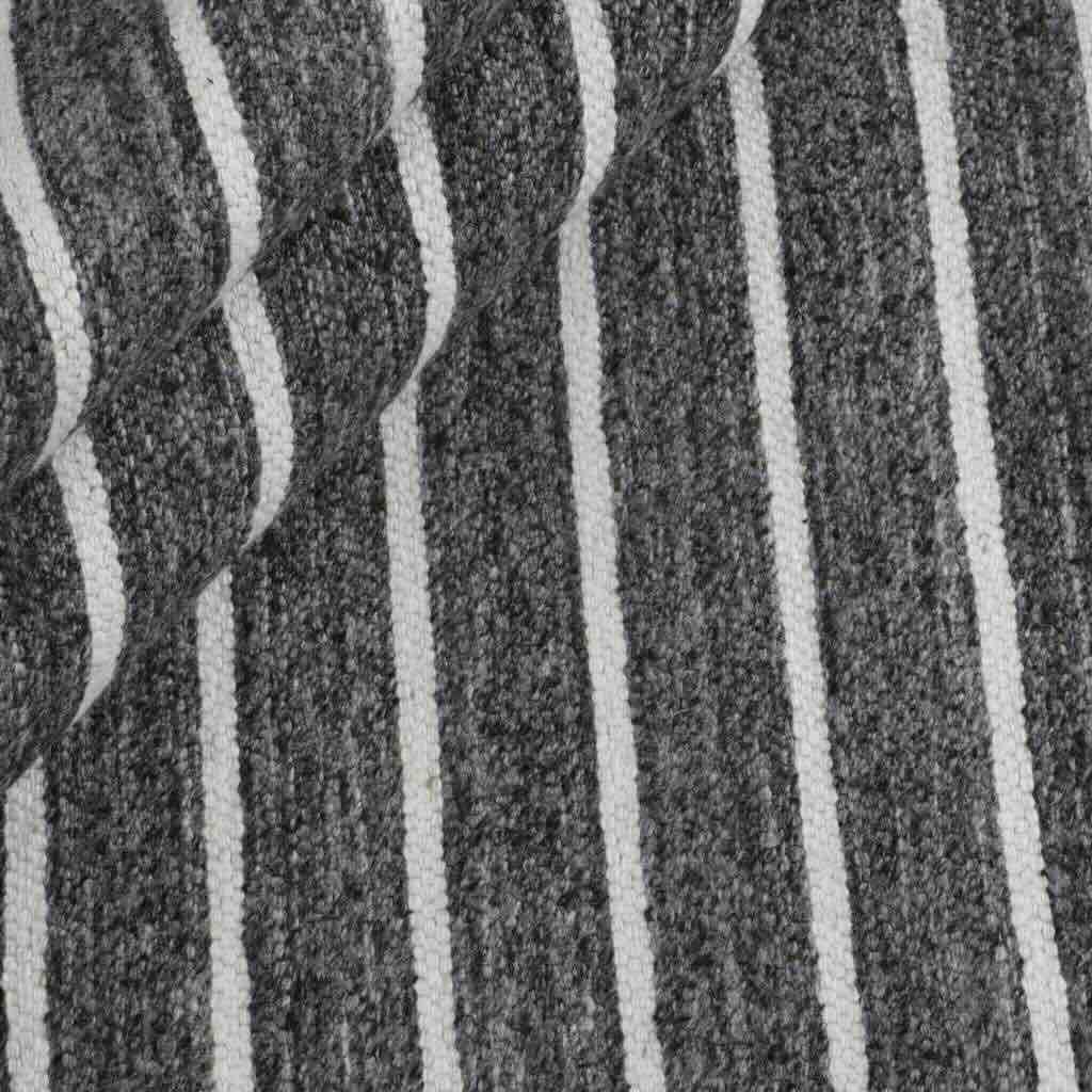 Rezas Nouveau Stripes Gulvtæppe 200 x 300, Dark Grey White