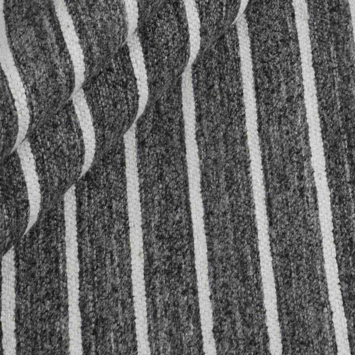 Rezas Nouveau Stripes Gulvtæppe 200 x 300, Dark Grey White