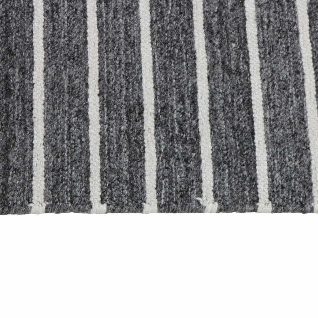 Rezas Nouveau Stripes Gulvtæppe 200 x 300, Dark Grey White