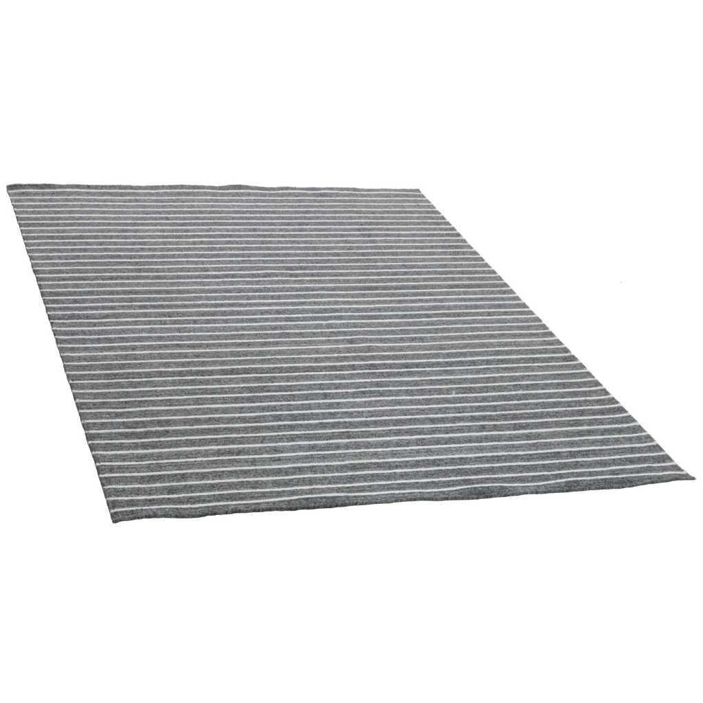 Rezas Nouveau Stripes Gulvtæppe 200 x 300, Dark Grey White
