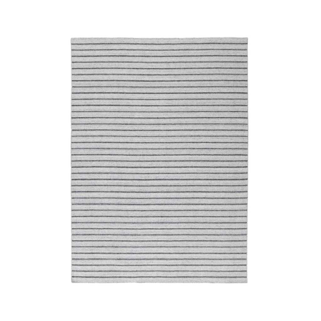 Rezas Nouveau Stripes Gulvtæppe 250 x 350, Silver Dark Grey