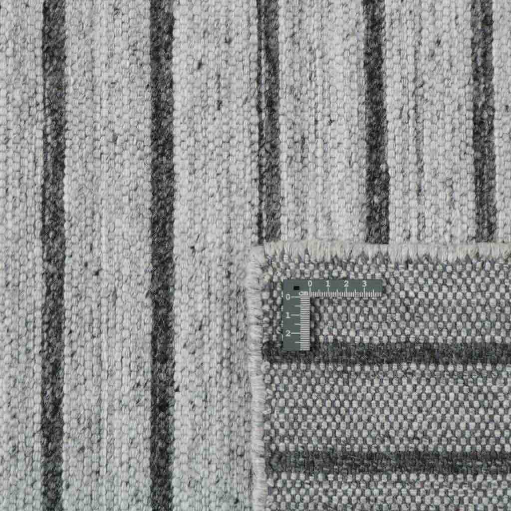 Rezas Nouveau Stripes Gulvtæppe 250 x 350, Silver Dark Grey