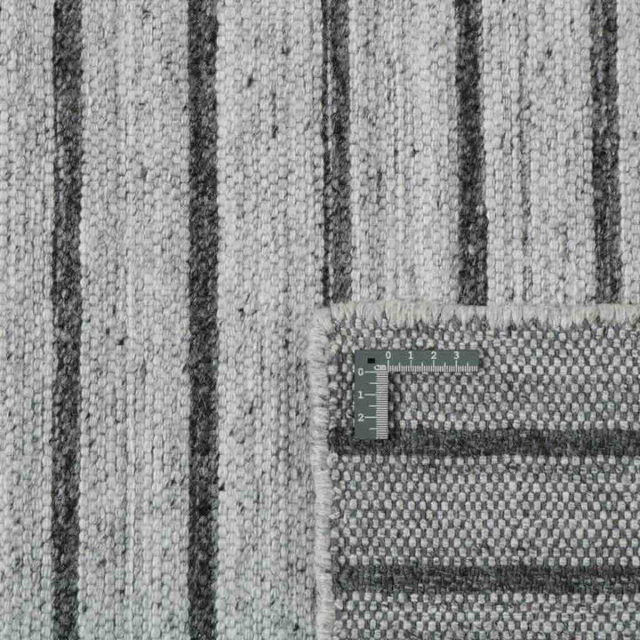 Rezas Nouveau Stripes Gulvtæppe 250 x 350, Silver Dark Grey