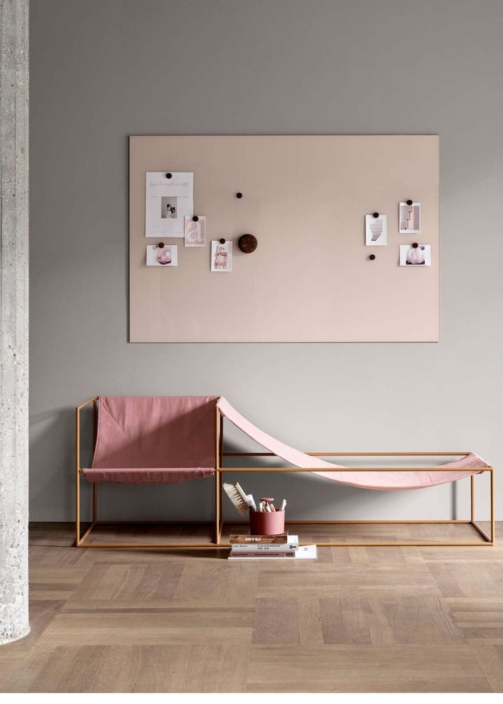 LINTEX Silk Skrivetavle Glas 100x200, Lysegrå