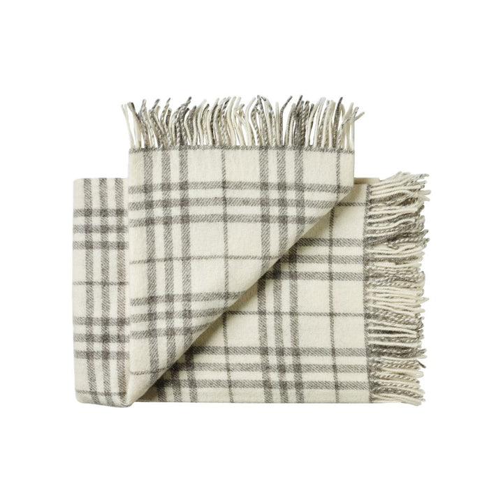 Silkeborg Uldspinderi Bornholm 85 x 130 cm, White Grey