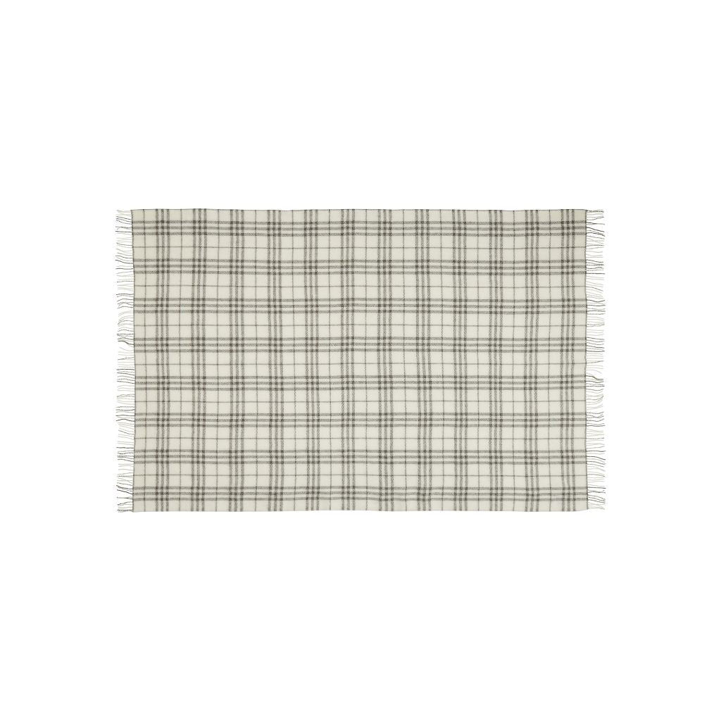 Silkeborg Uldspinderi Bornholm 85 x 130 cm, White Grey