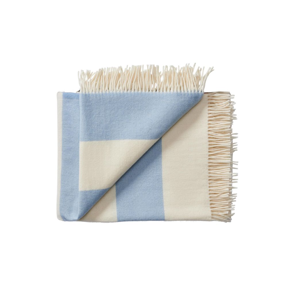 Silkeborg Uldspinderi The Sweater Wohndecke 100 x 140 cm, Blau