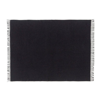 Silkeborg Uldspinderi Athen Uldplaid 130x200 cm, Black