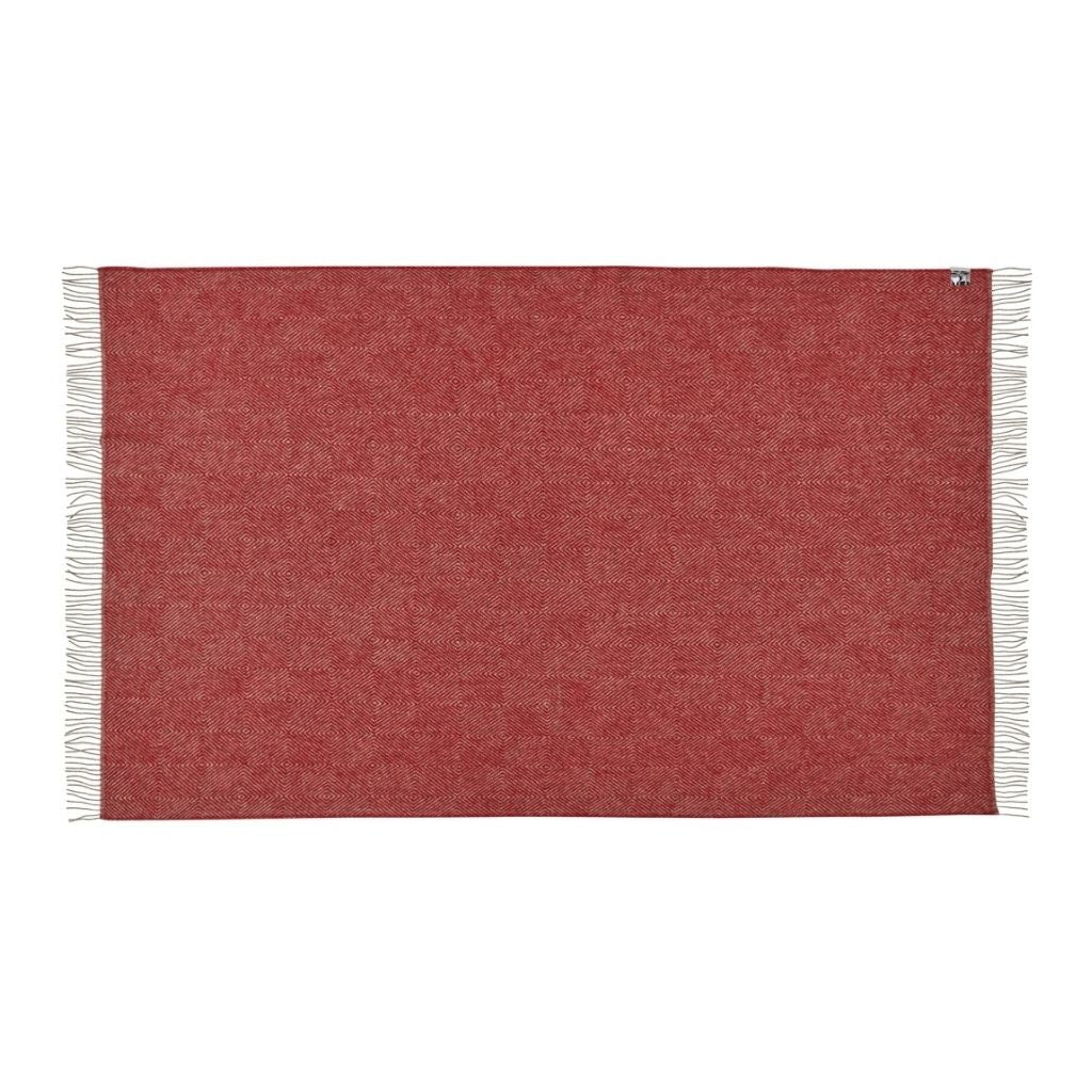 Silkeborg Uldspinderi Fanø Uldplaid 140x240 cm, Granite Red