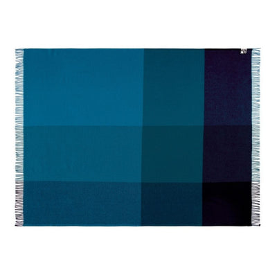 Silkeborg Uldspinderi Miami Uldplaid 130x190 cm, Deep Ocean Blue