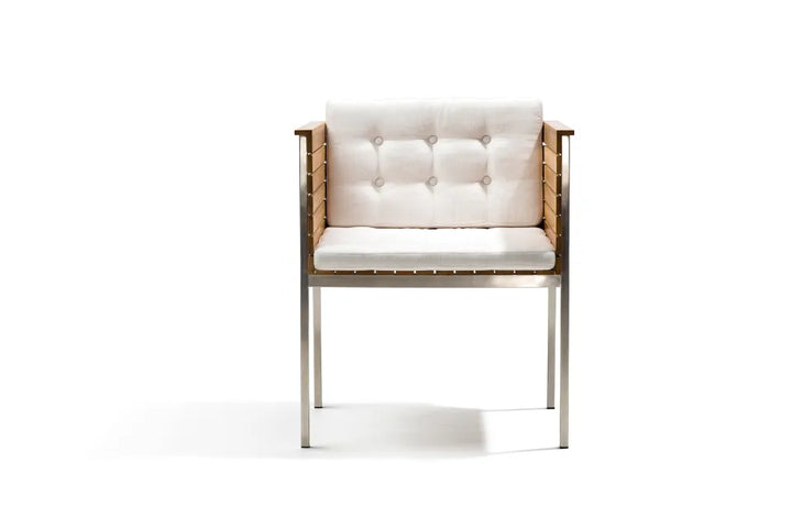 Skargaarden Häringe Havestol Teak, Steel Frame, Hvid Hynde