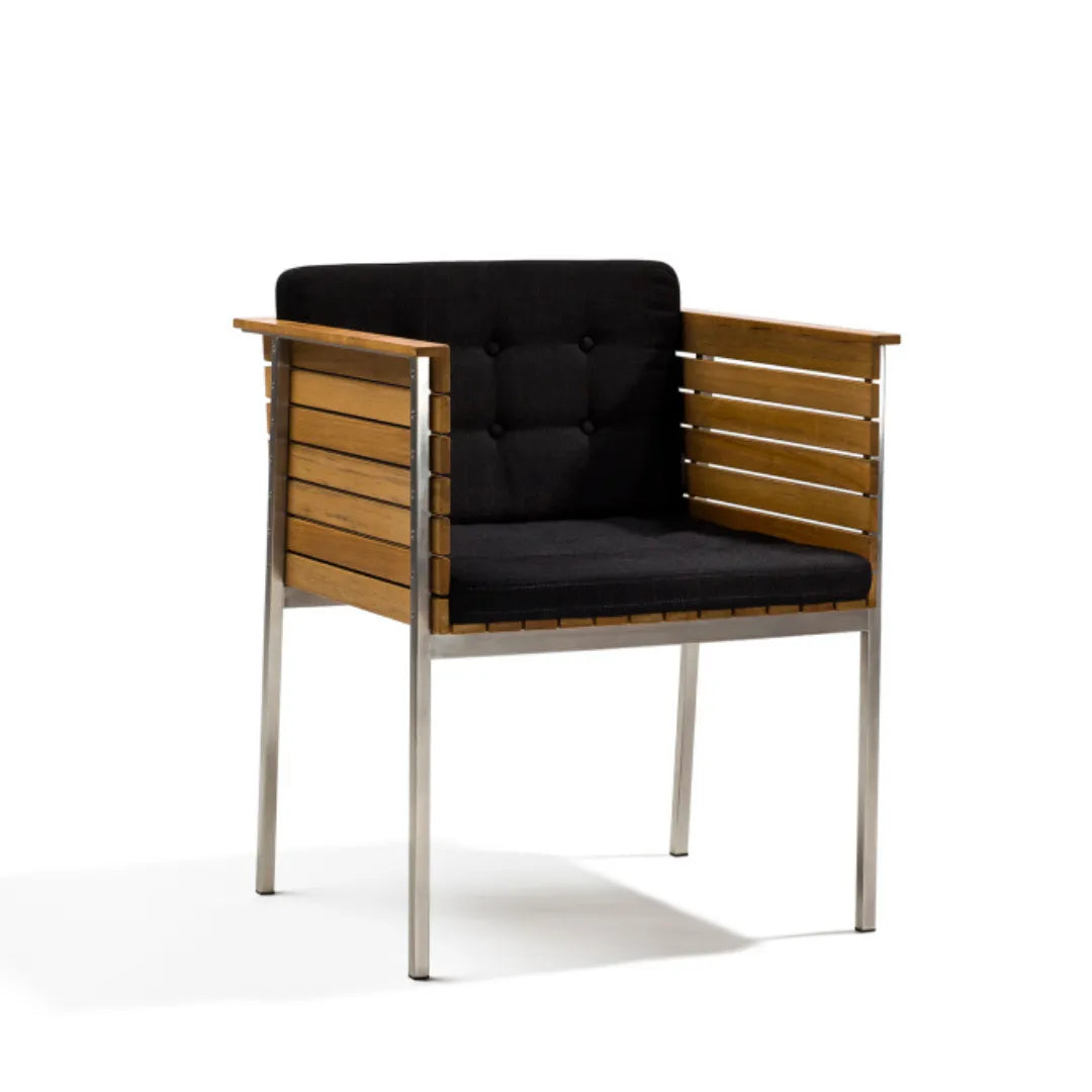 Skargaarden Häringe Havestol Teak, Steel Frame, Sort Hynde