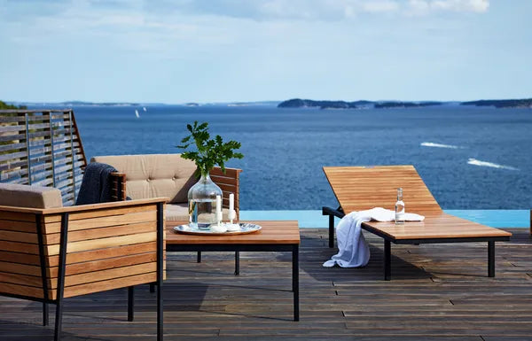 Skargaarden Häringe Loungestol Teak, Steel Frame, Heather Grey Hynde