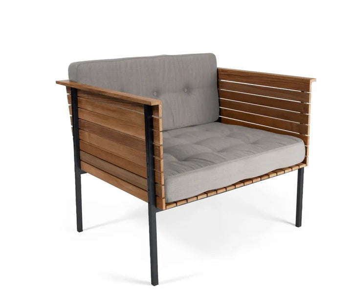 Skargaarden Häringe Loungestol Teak, Steel Frame, Heather Grey Hynde