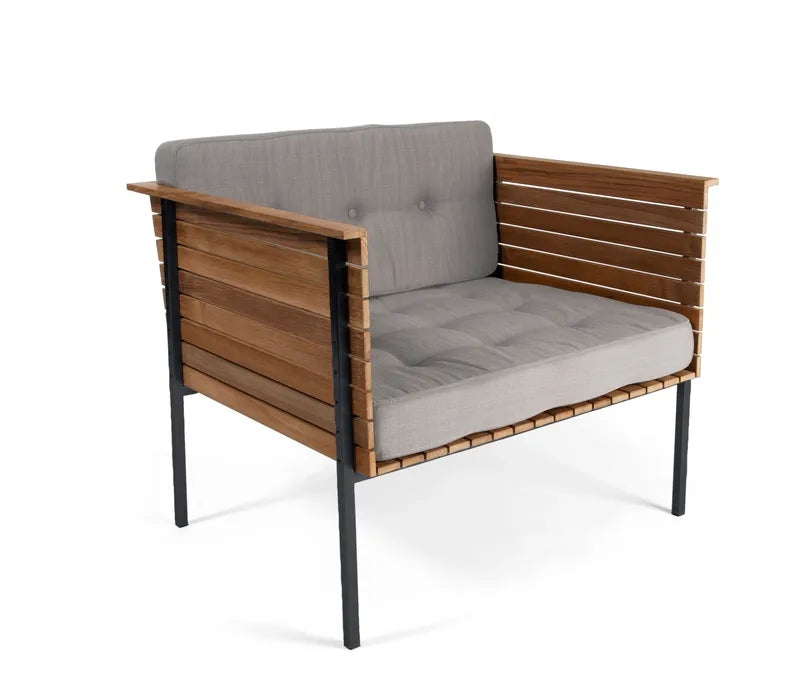 Skargaarden Häringe Loungestol Teak, Steel Frame, Heather Grey Hynde
