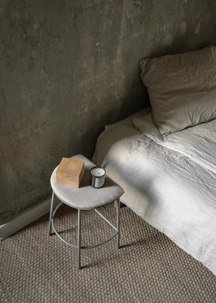 FRAMA Sketch 021 Hocker H50, Naturleinwand / Schwarz