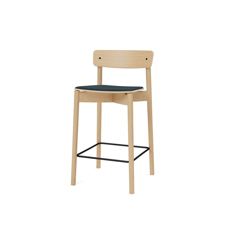 TAKT Cross Bar Chair H65, Olieret eg / Remix Dark Petrol