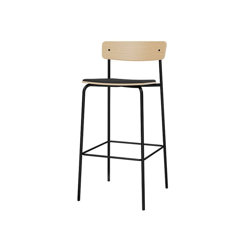 TAKT Cross Bar Chair Tube H75, Olieret eg / Sort Dunes læder