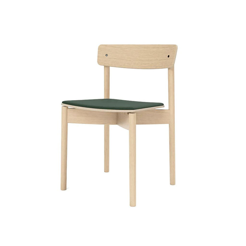 TAKT Cross Chair Stol, Hvidolieret bøg / Canvas Forest Green