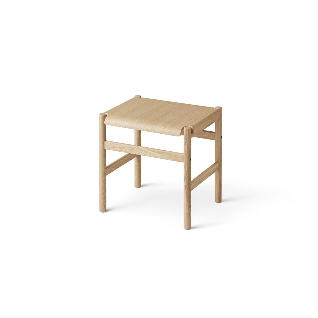 TAKT Soft Stool Hocker, weiß geöltes Eichenholz