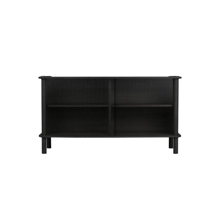 UMAGE Italic Sideboard, Black Oak/Glass