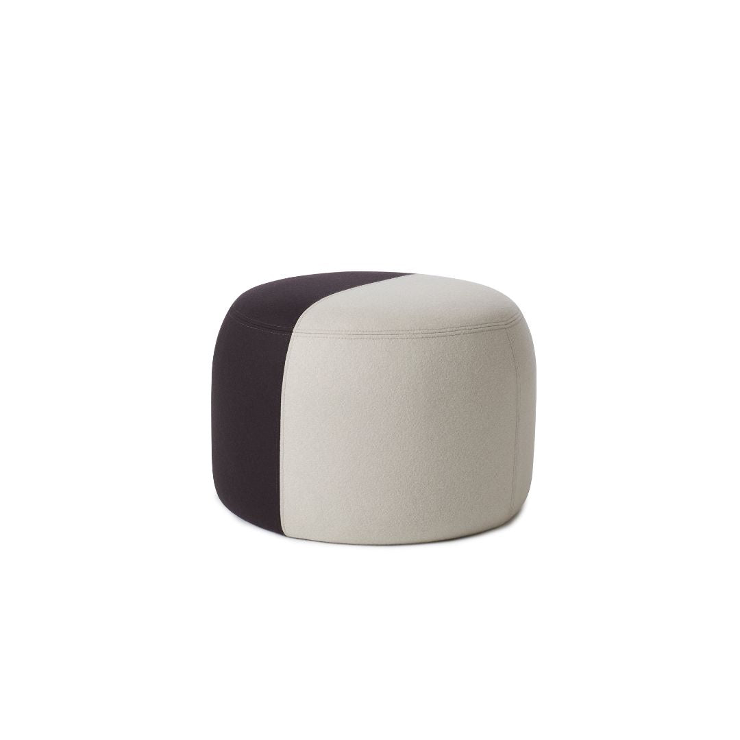 Warm Nordic Dainty Puf - Pearl Grey/Black (Kvadrat Hero 212/192)