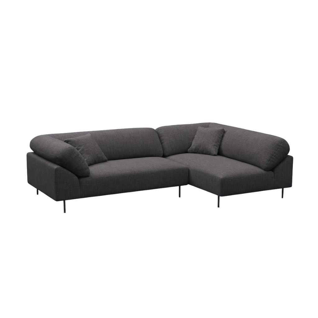 WOUD Collar Ecksofa, Braun, Bouclé