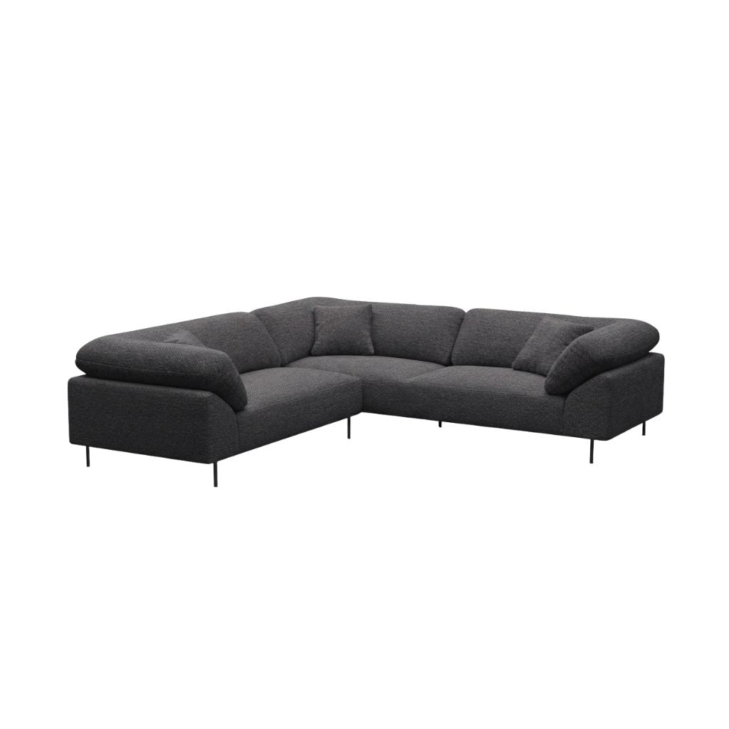 WOUD Collar Corner Sofa Arrangement, Brown Bouclé