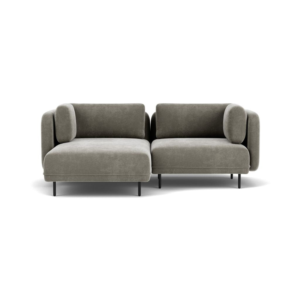 Ellis 2 Personers Sofa  m. Chaiselong Venstrevendt - Planet Grey Green