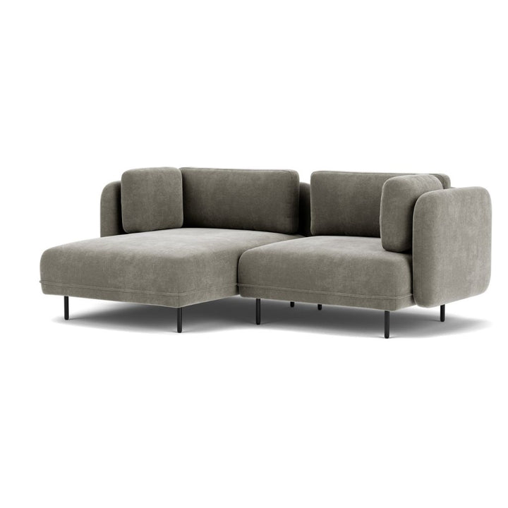 Ellis 2 Personers Sofa  m. Chaiselong Venstrevendt - Planet Grey Green