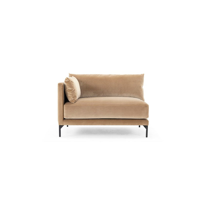 Vincent 1 Personers Venstre Sofamodul - Velour Matt Beige