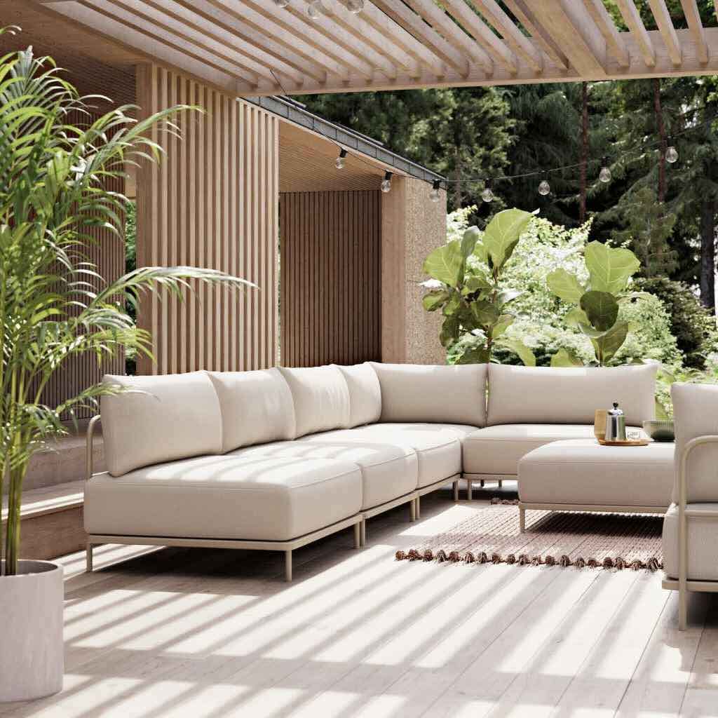 Vincent Outdoor Hjørnemodul - Sandshell