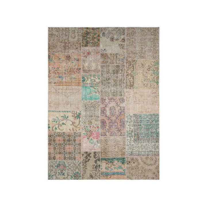 Massimo Vintage Patchwork Gulvtæppe 140 x 200, Natural Light